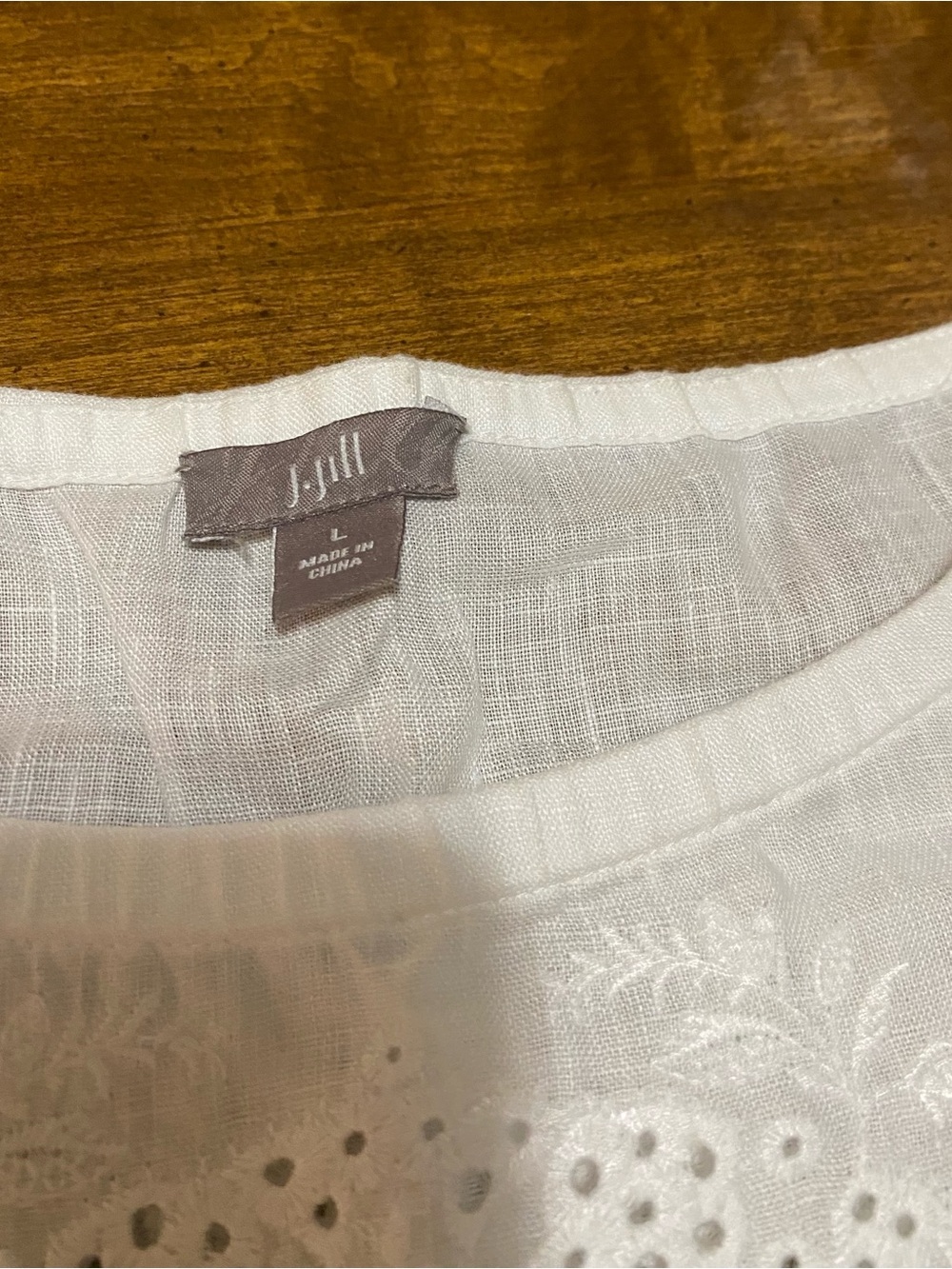 J. Jill White Linen Eyelet Camisole - Picture 3 of 4